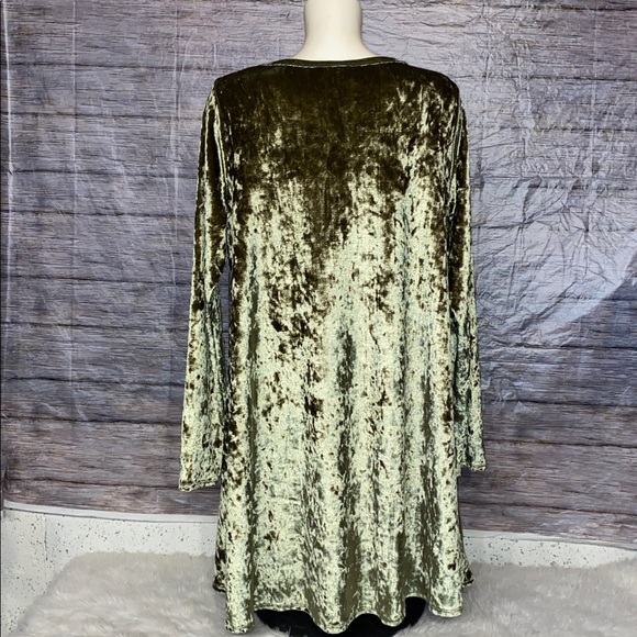 Bellamie Plus Velvet Swing Dress With Pockets - Picture 6 of 7